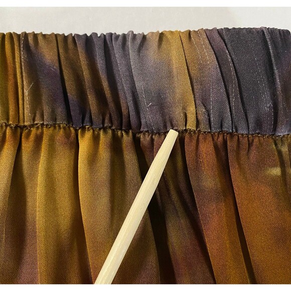 Zara Satin Effect Geometric Pants Womens Size Small Multicolor Wide Leg Flaws - Picture 16 of 16